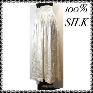 🍏BOGO🍏100% SILK MAXI SKIRT FULL LENGTH